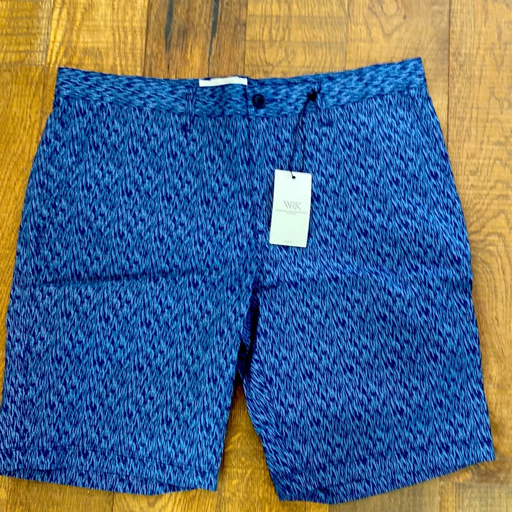 Blue zig zag WRK shorts